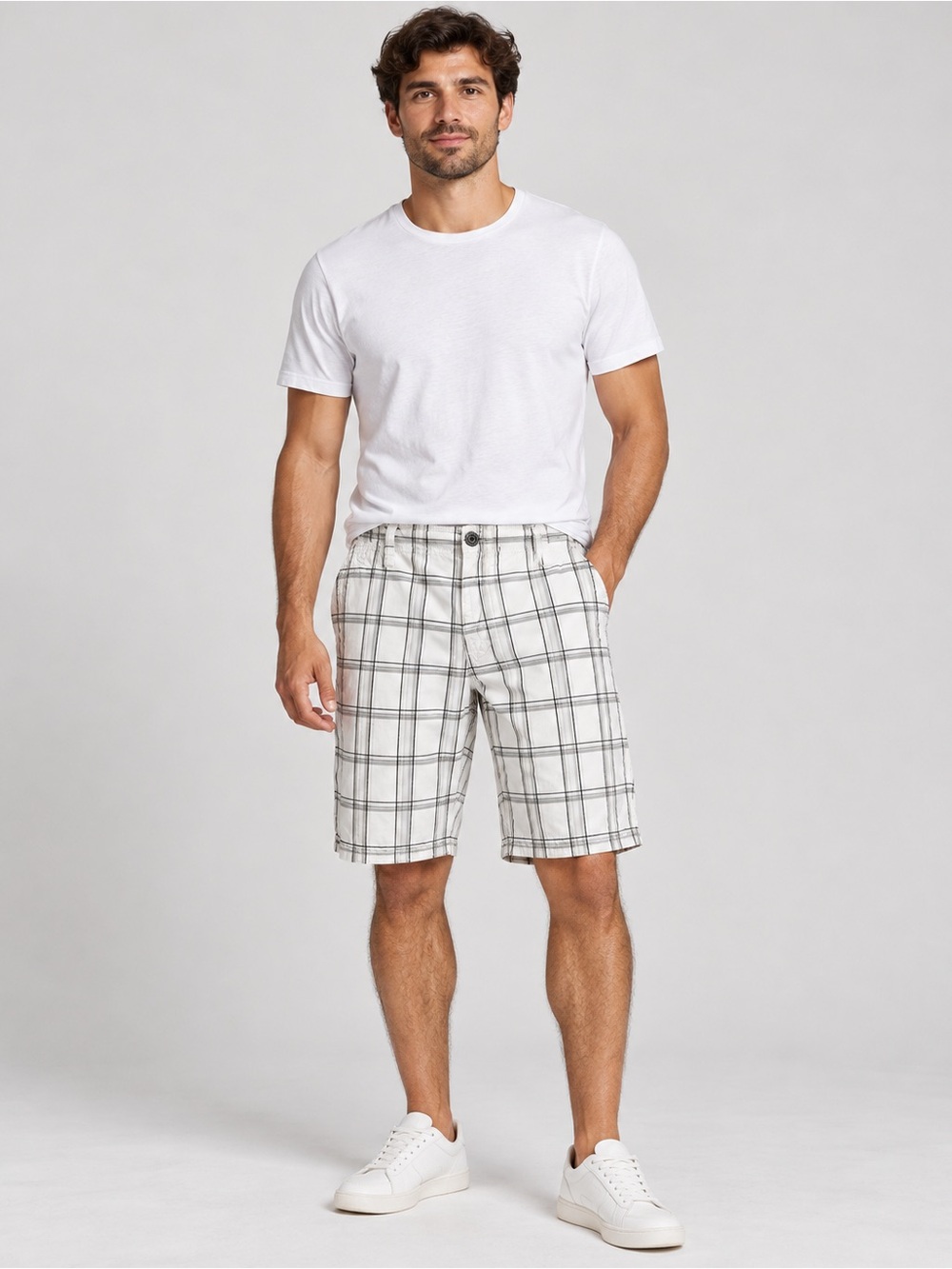 EXPRESS Men’s Plaid Cotton Shorts – Size 34